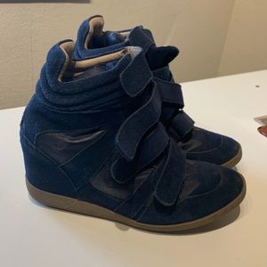 Steve Madden Blue Tennis Wedges